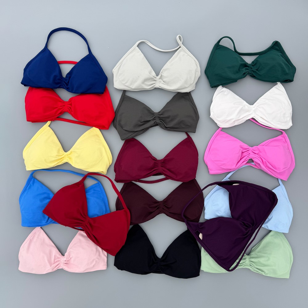 Underwire Bra Padded - ストラップブラ ジムトップ レディース ハイサポート プッシュアップ 細ストラップ