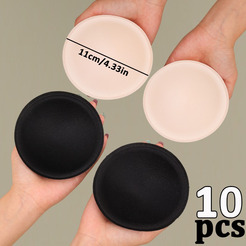 Push Up Bra Silicone - 女性用サマーソフトスポンジブラパッド、ラウンドプッシュアップインサートフォームパッド、見えないシームレスビキニチェストカップ、デイリースポーツウェアパッド