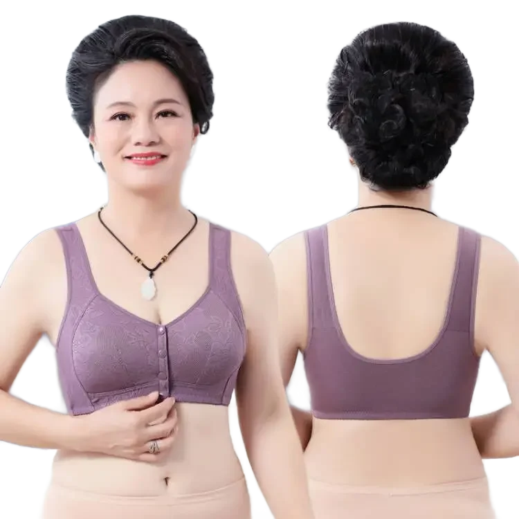 Cotton Bra Everyday - KUCLUT 大きめサイズ レディース コットンブラ 幅広ストラップ ソフトカップ