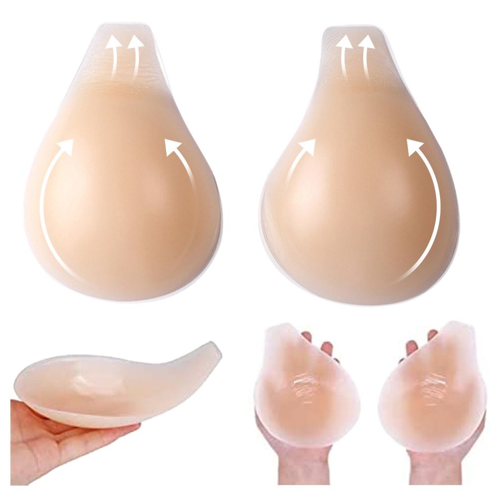 Strapless Bra Adhesive - 女性のためのセクシーなシリコンブラ,パッド入り,胸のステッカー,胸のステッカー,ストラップレスの花びら,ヌード