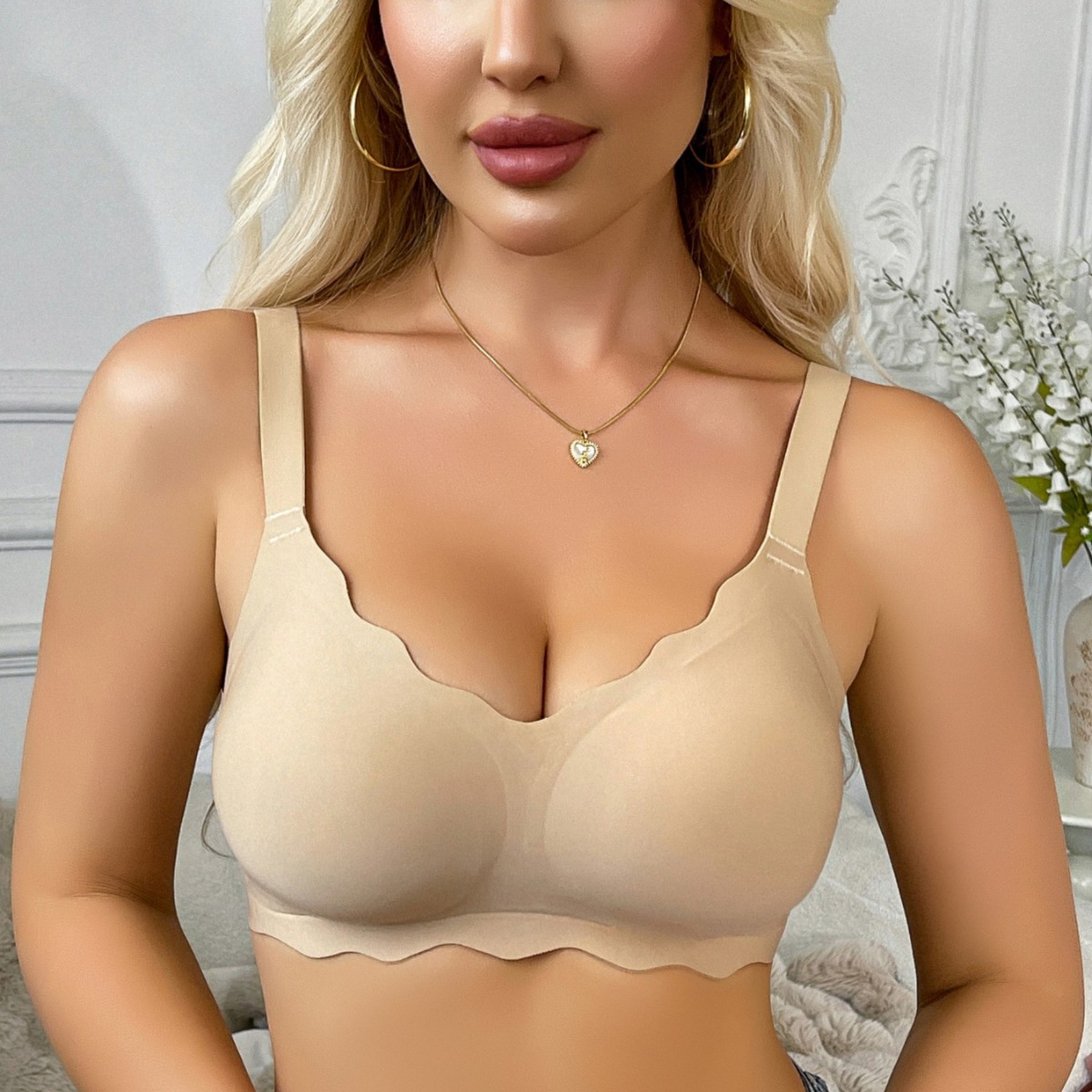 レディース ヒョウ柄 シームレスブラ フルカップ 薄型ブラジ - Wirefree Bra Comfort のレビューと価格