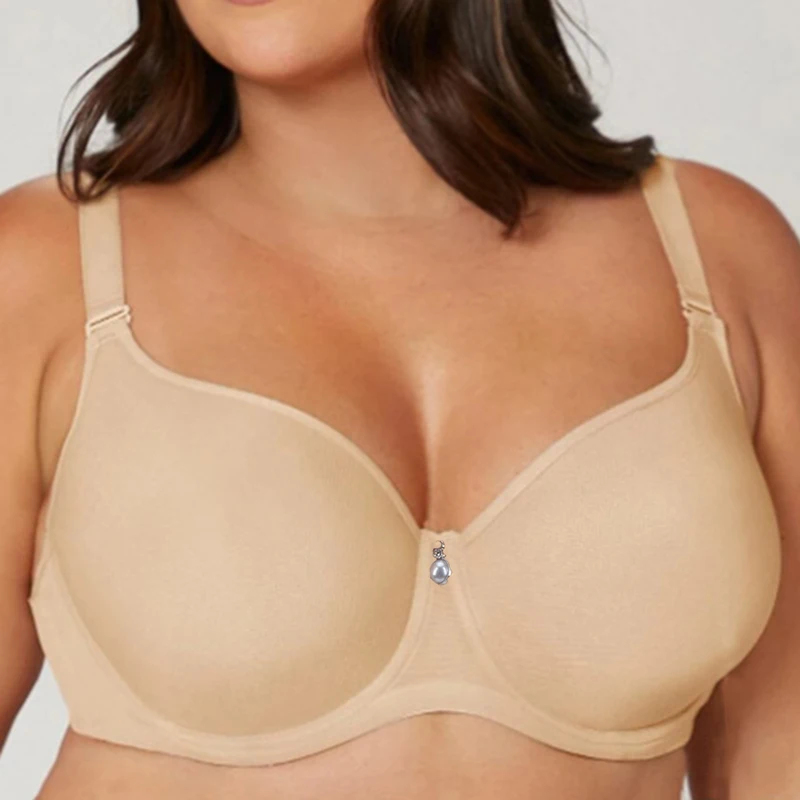 プラスサイズ女性用メッシュサポートミニマイザーブラ、ノンパッ - Underwire Bra Padded のレビューと価格