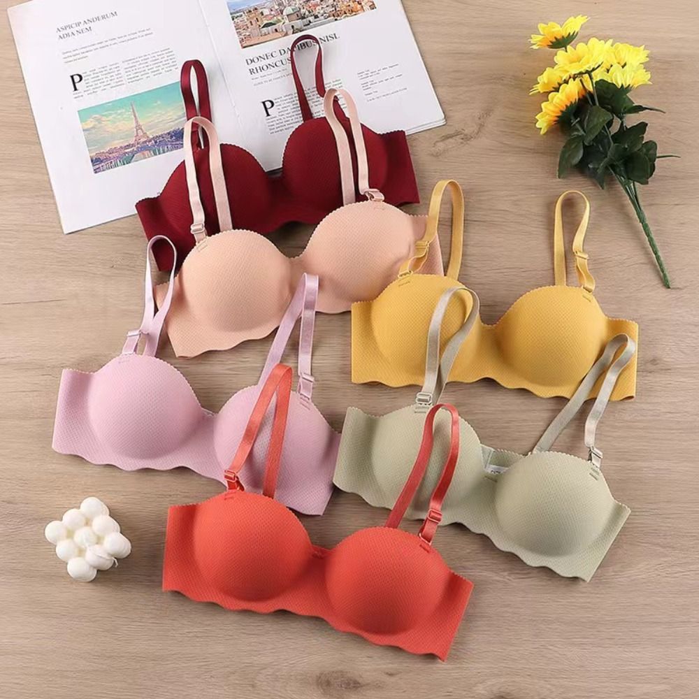 トレンディなコンフォートシームレスブラ キャンディーカラーの - Wirefree Bra Comfort のレビューと価格