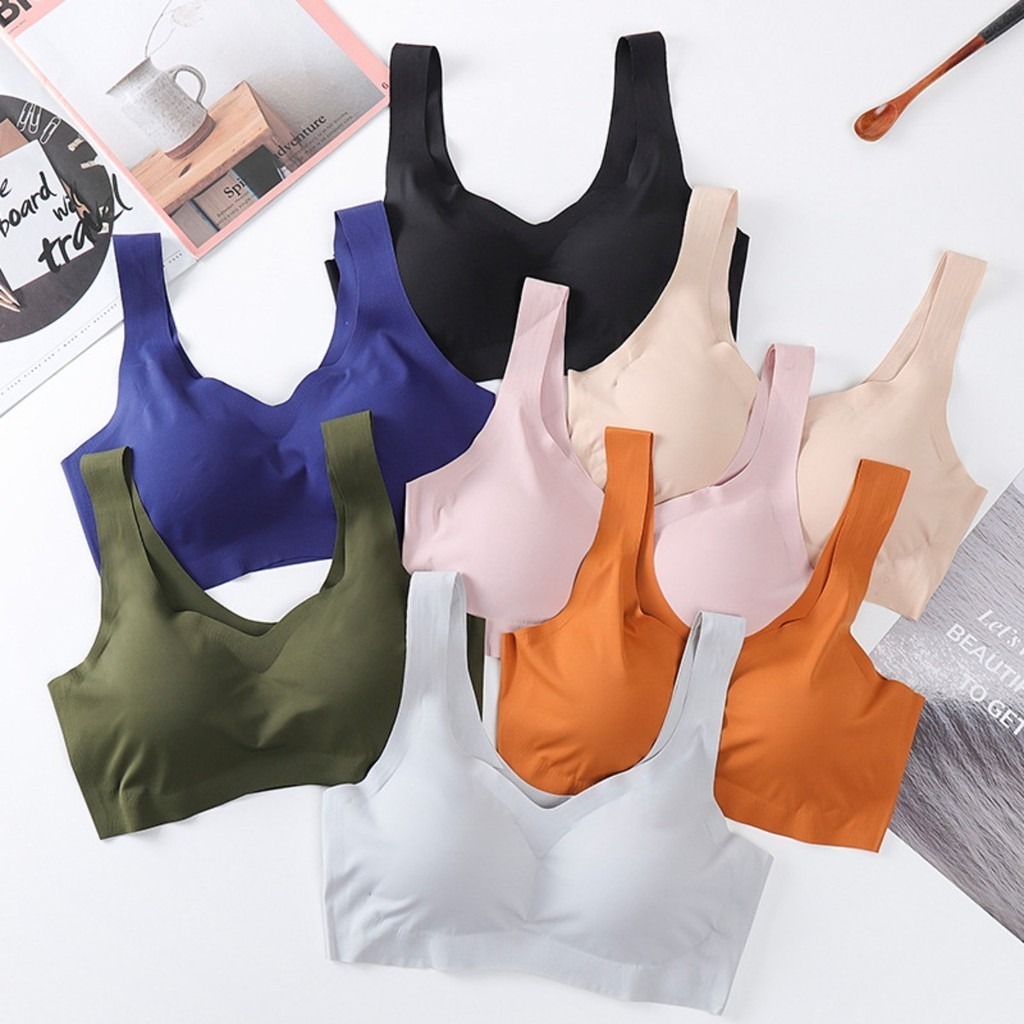 パッド付きシームレススポーツブラ,スチールリングなしで快適, - Underwire Bra Padded のレビューと価格