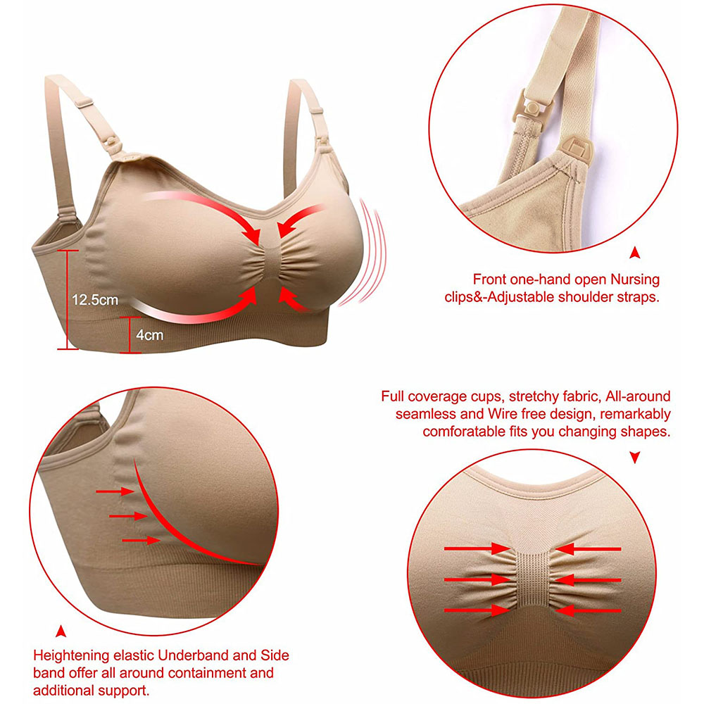 レディースマタニティ授乳ブラジャー母親のシームレスなクリップ - Sleep Bra Bralette のレビューと価格