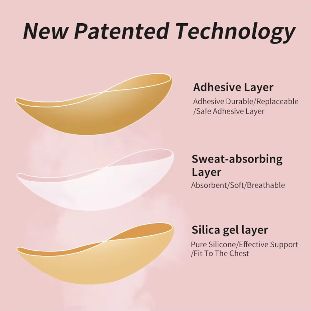 バストアップシリコンスティックオンブラ、交換可能な粘着式ステ - Backless Bra Sticky のレビューと価格