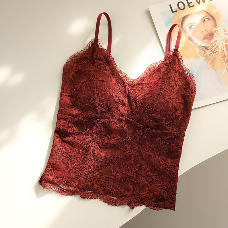 セクシーでピュアなホットガールレースレディースタンクトップキ - Cotton Bra Everyday のレビューと価格