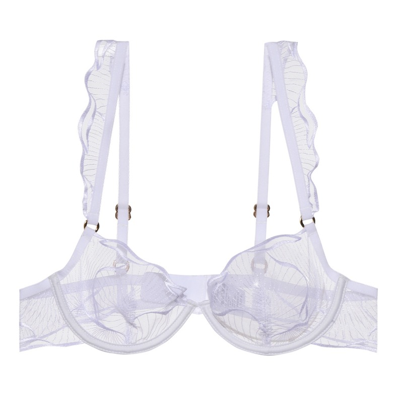 エレガントなフランス製ミニマイザーブラ、繊細な刺繍レース、大 - Full Coverage Bra のレビューと価格